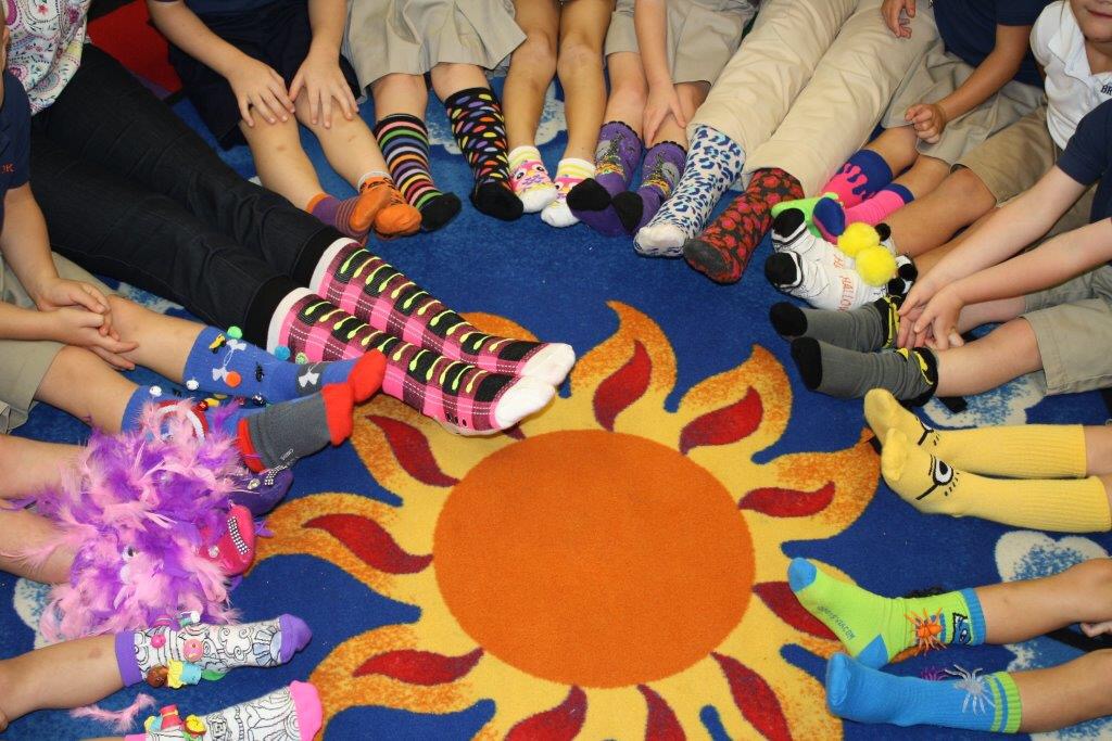 Silly Sock Day in PreK - The Brook Hill School